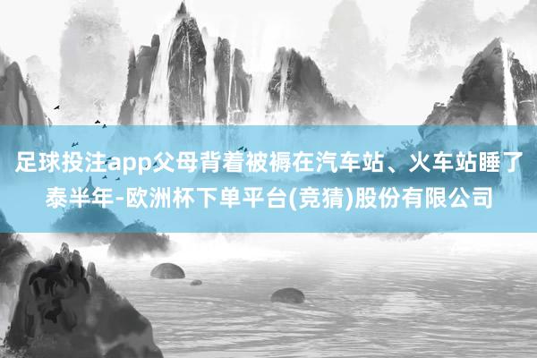 足球投注app父母背着被褥在汽车站、火车站睡了泰半年-欧洲杯下单平台(竞猜)股份有限公司