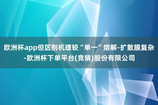 欧洲杯app但区别机理较“单一”熔解-扩散膜复杂-欧洲杯下单平台(竞猜)股份有限公司