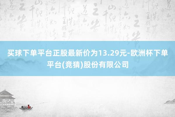 买球下单平台正股最新价为13.29元-欧洲杯下单平台(竞猜)股份有限公司