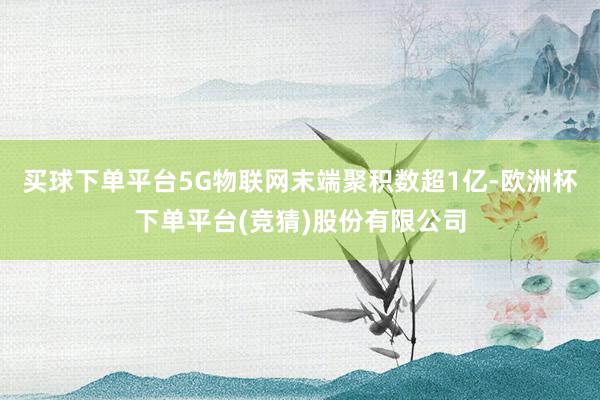 买球下单平台5G物联网末端聚积数超1亿-欧洲杯下单平台(竞猜)股份有限公司