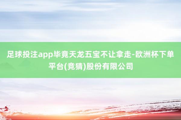 足球投注app毕竟天龙五宝不让拿走-欧洲杯下单平台(竞猜)股份有限公司