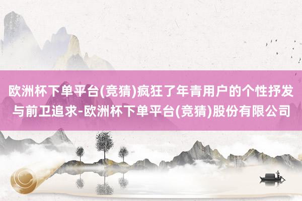 欧洲杯下单平台(竞猜)疯狂了年青用户的个性抒发与前卫追求-欧洲杯下单平台(竞猜)股份有限公司