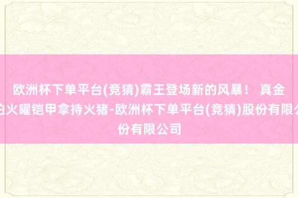 欧洲杯下单平台(竞猜)霸王登场新的风暴！ 真金不怕火曜铠甲拿持火猪-欧洲杯下单平台(竞猜)股份有限公司