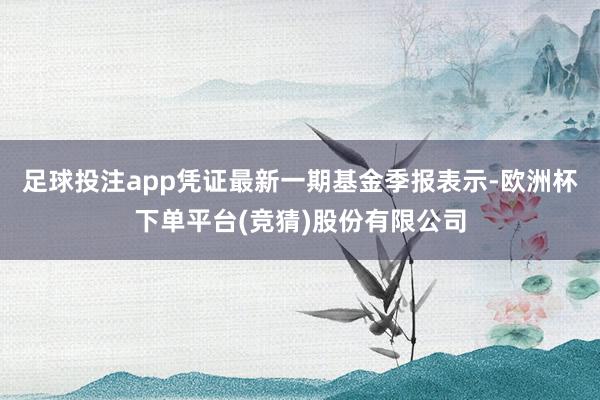 足球投注app凭证最新一期基金季报表示-欧洲杯下单平台(竞猜)股份有限公司