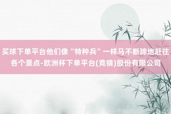 买球下单平台他们像“特种兵”一样马不断蹄地赶往各个景点-欧洲杯下单平台(竞猜)股份有限公司