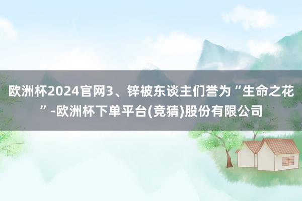 欧洲杯2024官网3、锌被东谈主们誉为“生命之花”-欧洲杯下单平台(竞猜)股份有限公司