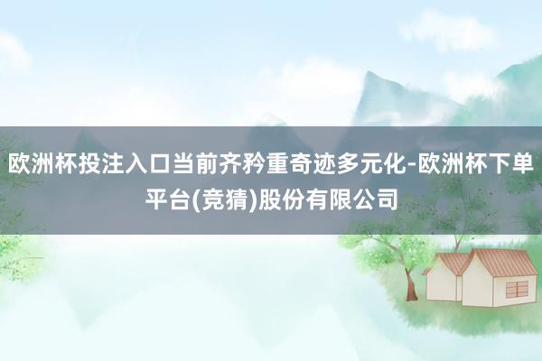欧洲杯投注入口当前齐矜重奇迹多元化-欧洲杯下单平台(竞猜)股份有限公司