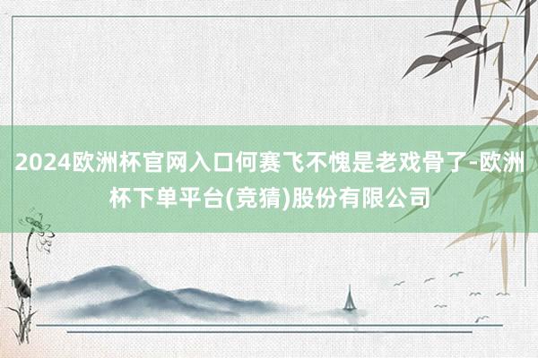 2024欧洲杯官网入口何赛飞不愧是老戏骨了-欧洲杯下单平台(竞猜)股份有限公司