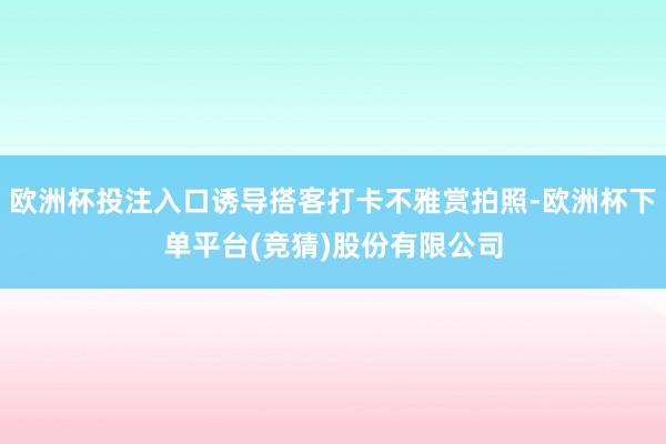 欧洲杯投注入口诱导搭客打卡不雅赏拍照-欧洲杯下单平台(竞猜)股份有限公司