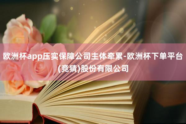 欧洲杯app压实保障公司主体牵累-欧洲杯下单平台(竞猜)股份有限公司