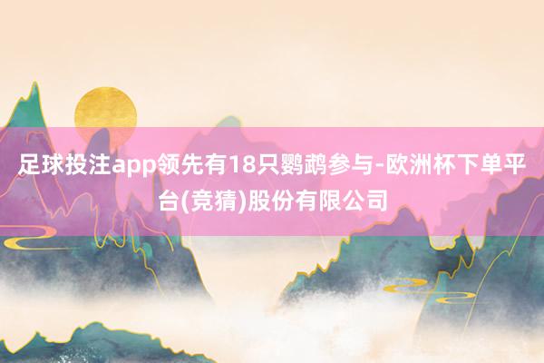 足球投注app领先有18只鹦鹉参与-欧洲杯下单平台(竞猜)股份有限公司