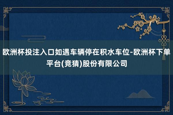 欧洲杯投注入口如遇车辆停在积水车位-欧洲杯下单平台(竞猜)股份有限公司