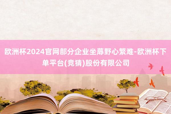 欧洲杯2024官网部分企业坐蓐野心繁难-欧洲杯下单平台(竞猜)股份有限公司