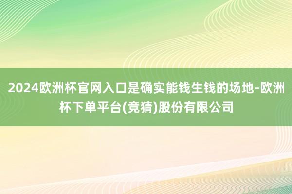 2024欧洲杯官网入口是确实能钱生钱的场地-欧洲杯下单平台(竞猜)股份有限公司