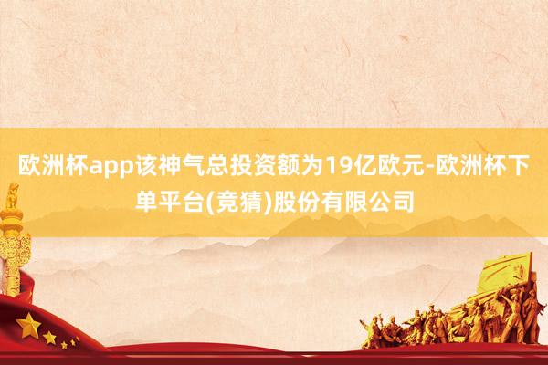 欧洲杯app该神气总投资额为19亿欧元-欧洲杯下单平台(竞猜)股份有限公司