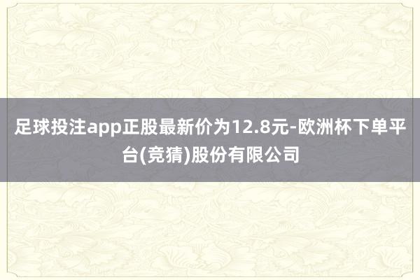 足球投注app正股最新价为12.8元-欧洲杯下单平台(竞猜)股份有限公司