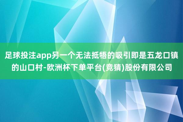 足球投注app另一个无法抵牾的吸引即是五龙口镇的山口村-欧洲杯下单平台(竞猜)股份有限公司