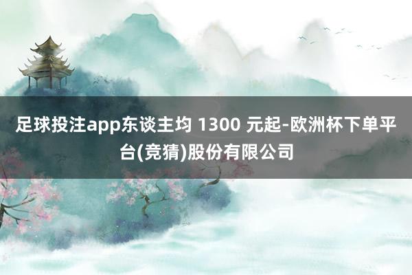 足球投注app东谈主均 1300 元起-欧洲杯下单平台(竞猜)股份有限公司