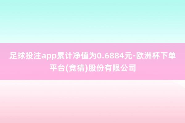 足球投注app累计净值为0.6884元-欧洲杯下单平台(竞猜)股份有限公司