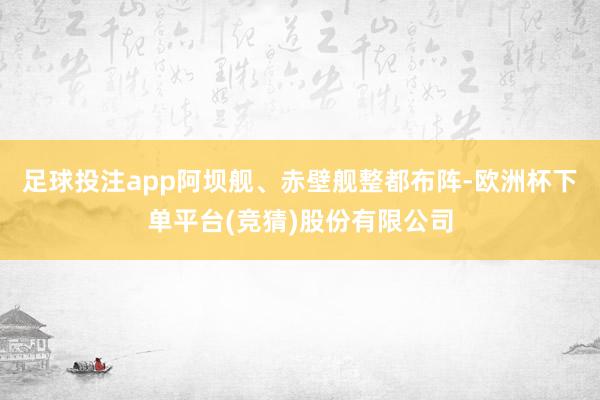 足球投注app阿坝舰、赤壁舰整都布阵-欧洲杯下单平台(竞猜)股份有限公司