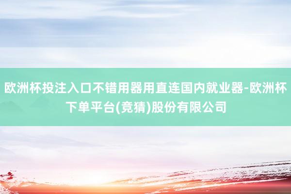 欧洲杯投注入口不错用器用直连国内就业器-欧洲杯下单平台(竞猜)股份有限公司