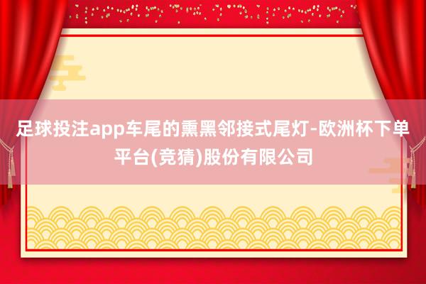 足球投注app车尾的熏黑邻接式尾灯-欧洲杯下单平台(竞猜)股份有限公司