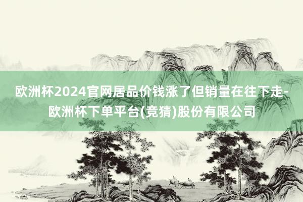 欧洲杯2024官网居品价钱涨了但销量在往下走-欧洲杯下单平台(竞猜)股份有限公司