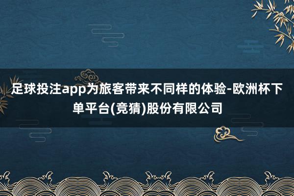 足球投注app为旅客带来不同样的体验-欧洲杯下单平台(竞猜)股份有限公司