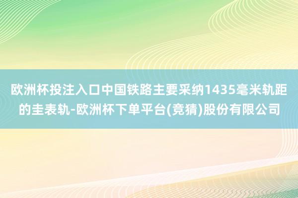 欧洲杯投注入口中国铁路主要采纳1435毫米轨距的圭表轨-欧洲杯下单平台(竞猜)股份有限公司