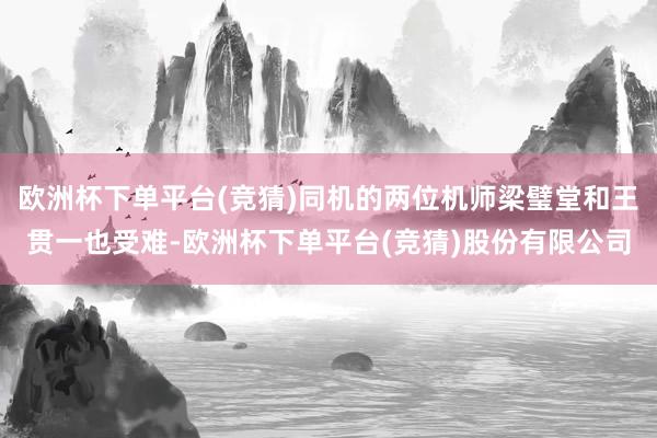 欧洲杯下单平台(竞猜)同机的两位机师梁璧堂和王贯一也受难-欧洲杯下单平台(竞猜)股份有限公司