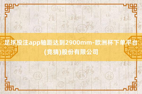 足球投注app轴距达到2900mm-欧洲杯下单平台(竞猜)股份有限公司