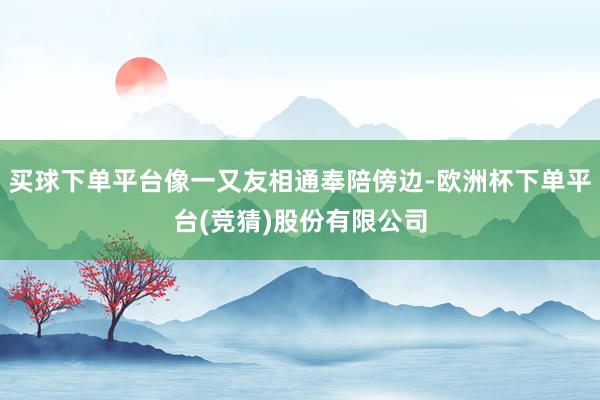 买球下单平台像一又友相通奉陪傍边-欧洲杯下单平台(竞猜)股份有限公司