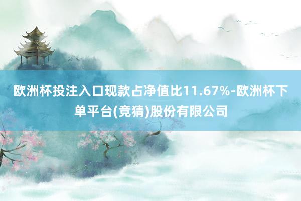 欧洲杯投注入口现款占净值比11.67%-欧洲杯下单平台(竞猜)股份有限公司