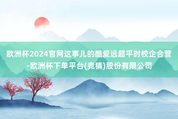 欧洲杯2024官网这事儿的酷爱远超平时校企合营-欧洲杯下单平台(竞猜)股份有限公司
