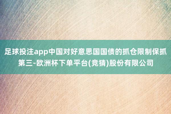 足球投注app中国对好意思国国债的抓仓限制保抓第三-欧洲杯下单平台(竞猜)股份有限公司