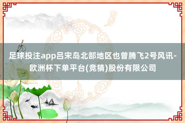 足球投注app吕宋岛北部地区也曾腾飞2号风讯-欧洲杯下单平台(竞猜)股份有限公司