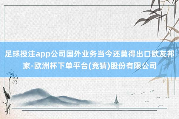 足球投注app公司国外业务当今还莫得出口欧友邦家-欧洲杯下单平台(竞猜)股份有限公司